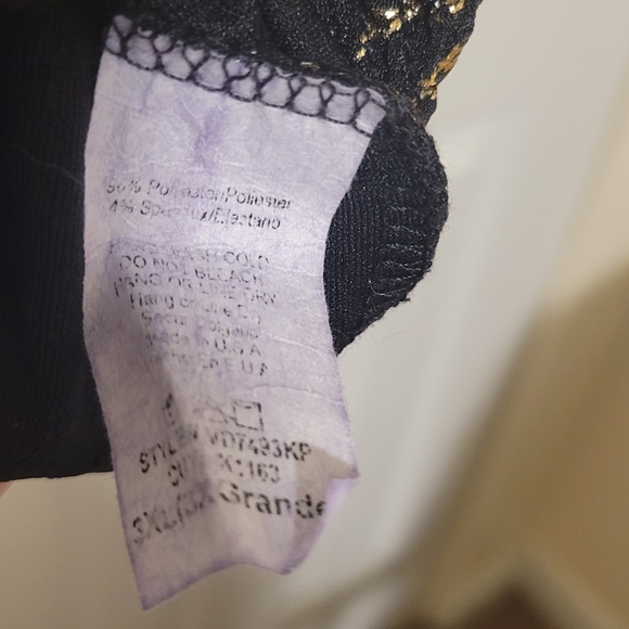 Plus Size Maternity Mini Dress by Pink Blush; Black and Gold size 3X - Picture 5 of 6